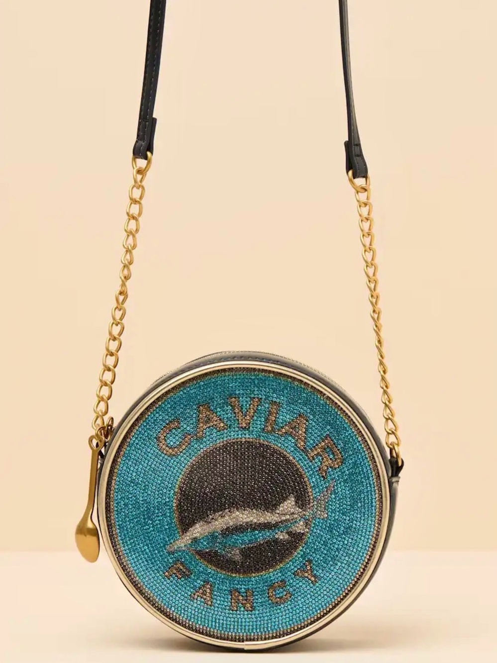 Betsey Johnson KITSCH CAVIAR CROSSBODY BLUE new with tags NWT